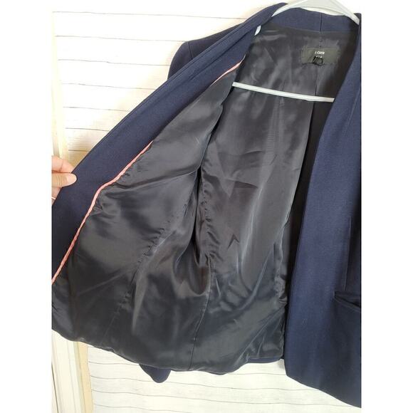 J. CREW 365 NAVY OPEN FRONT BLAZER, SZ 8 - Picture 6 of 13